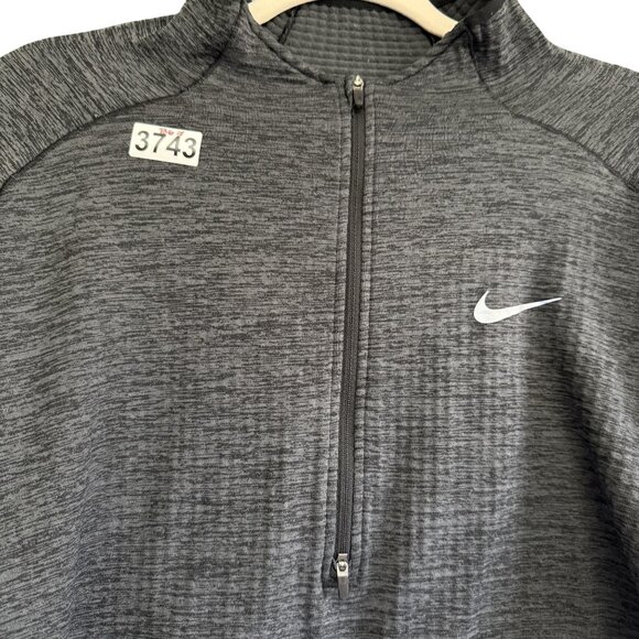 Nike Sphere Element Running Shirt Top Men's 2XL XXL Gray Long Sleeve Quarter Zip - Picture 3 of 15